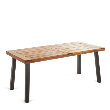 Della Dining Table Solid Wood Brown