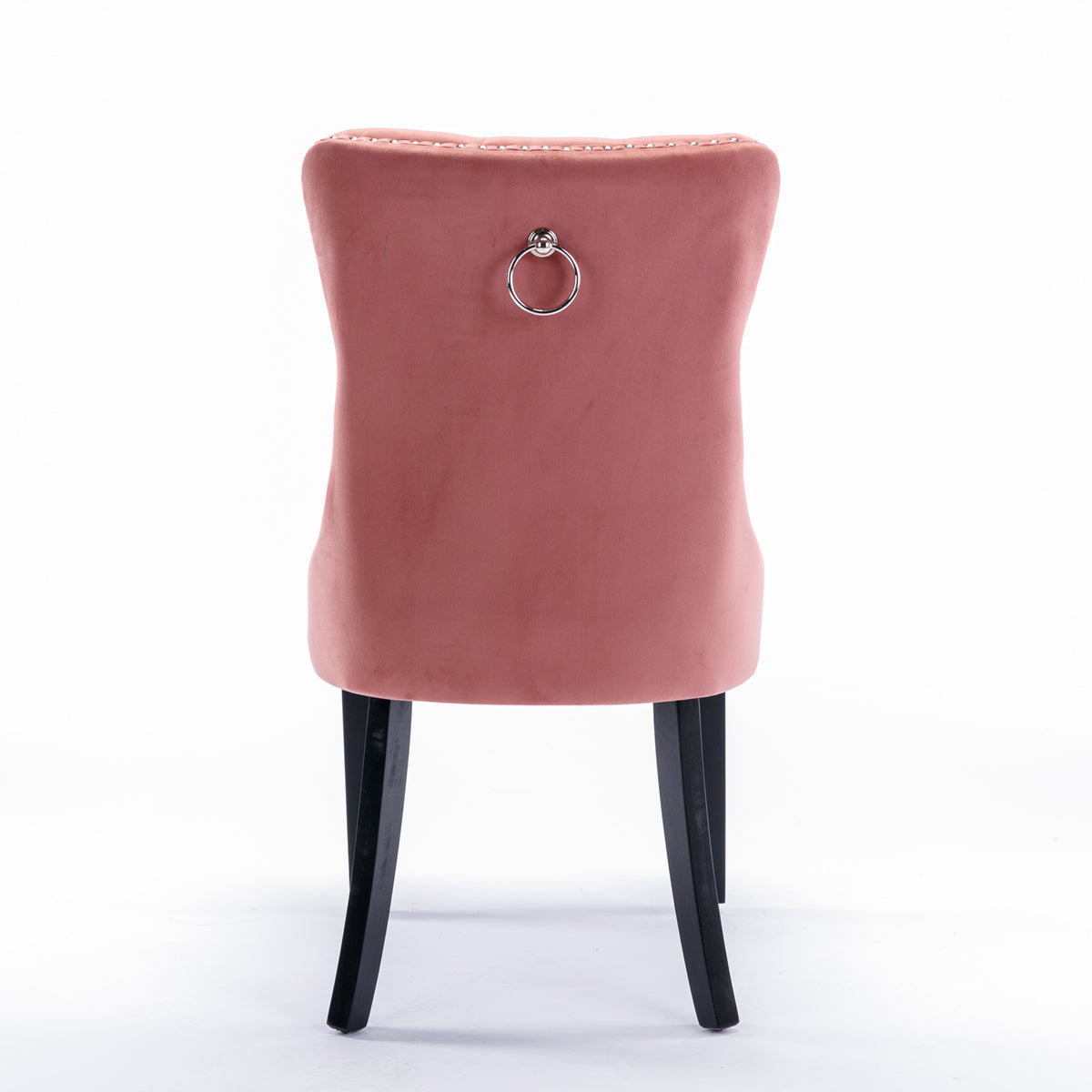 Nikki Tufted Linen Dining Chair Set (2 pcs) – Pink