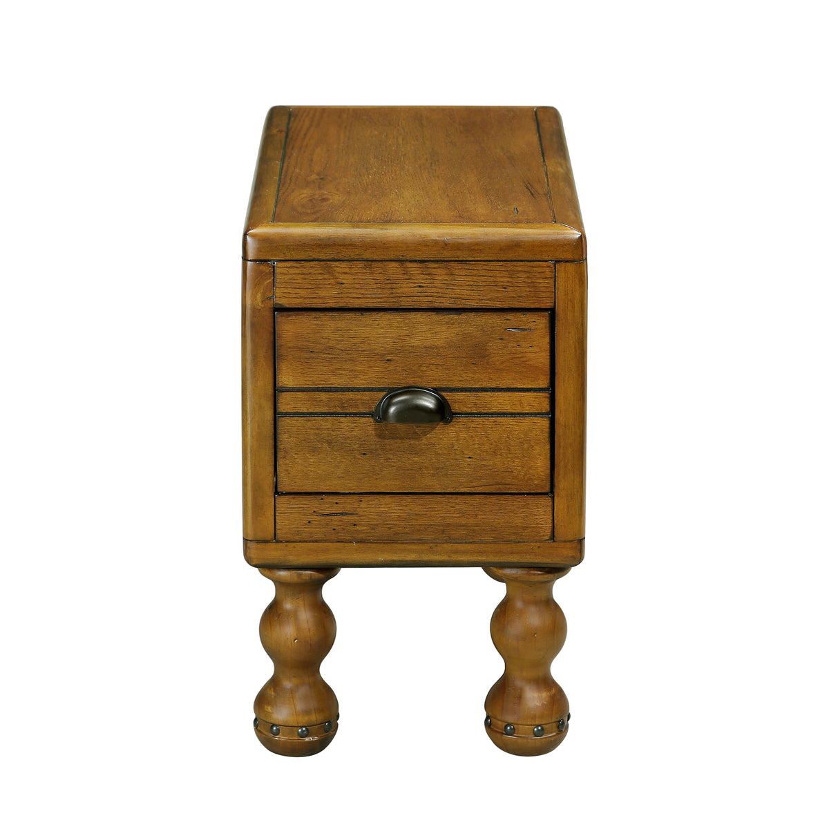 Antique Brown Wood End Table