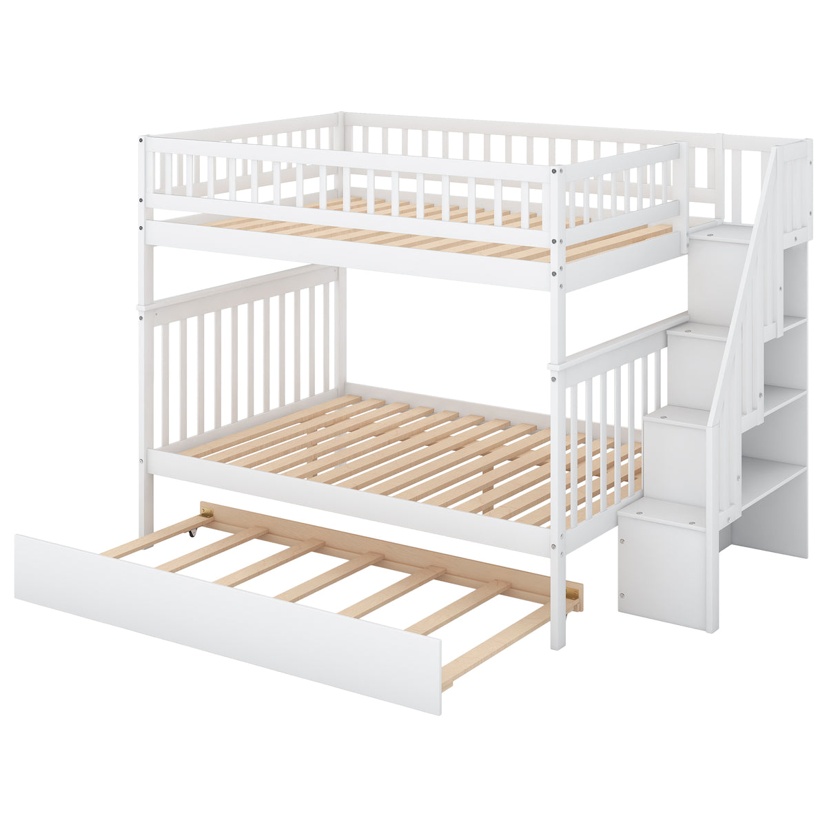 Full Over Full Bunk Bed White