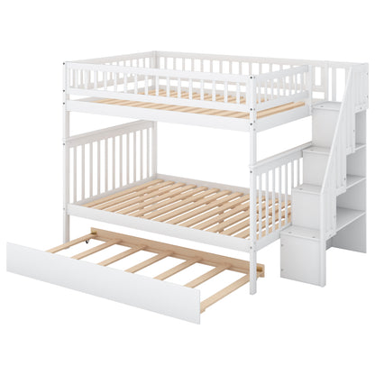 Full Over Full Bunk Bed White