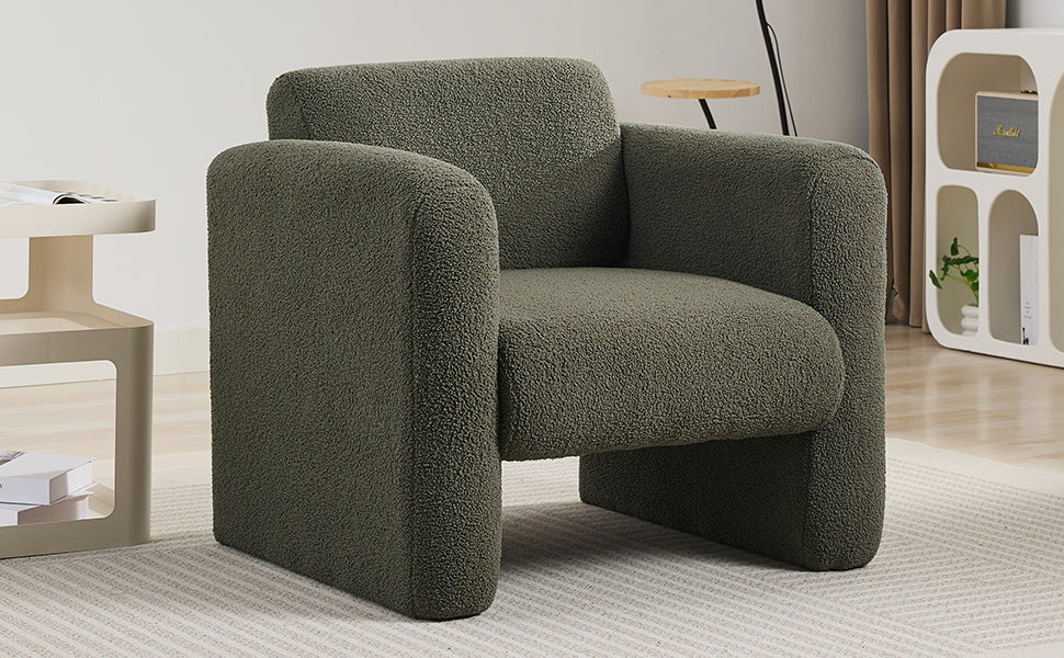 Sheepskin Armchair in Seaweed Green