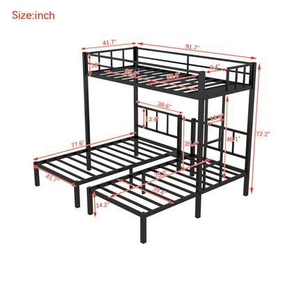 Triple Bunk Bed Black