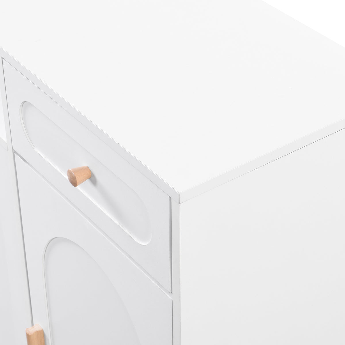Elegant Shoe Cabinet with Adjustable Shelves White