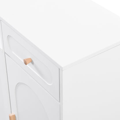 Elegant Shoe Cabinet with Adjustable Shelves White