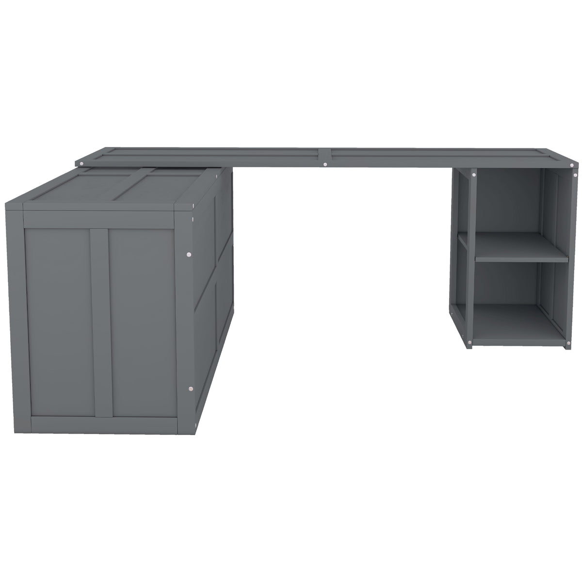 Queen Murphy Bed with Rotating Base Gray