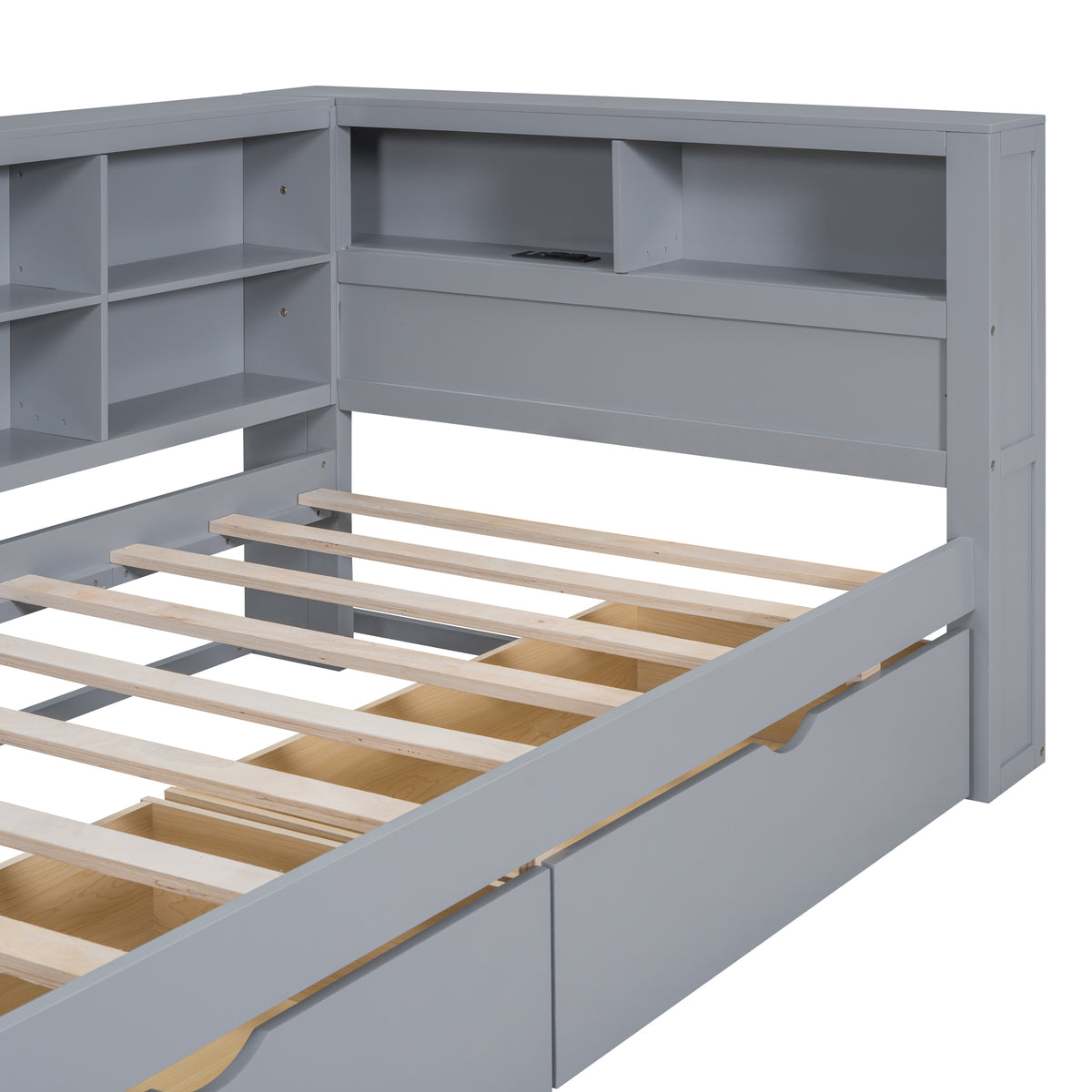 Wooden Twin Daybed Gray