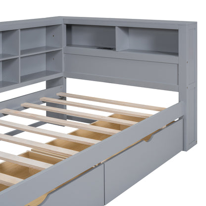 Wooden Twin Daybed Gray