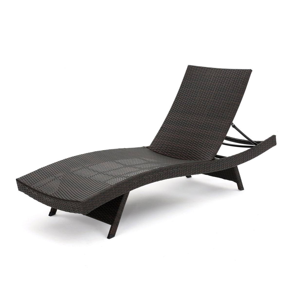 Wicker Chaise Lounge Chair Gray
