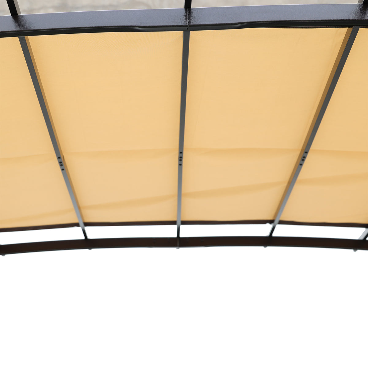12x9FT Outdoor Retractable Pergola Beige