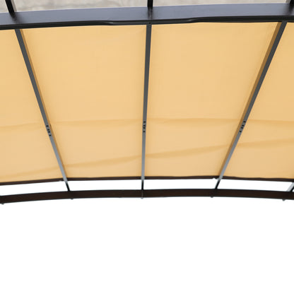 12x9FT Outdoor Retractable Pergola Beige