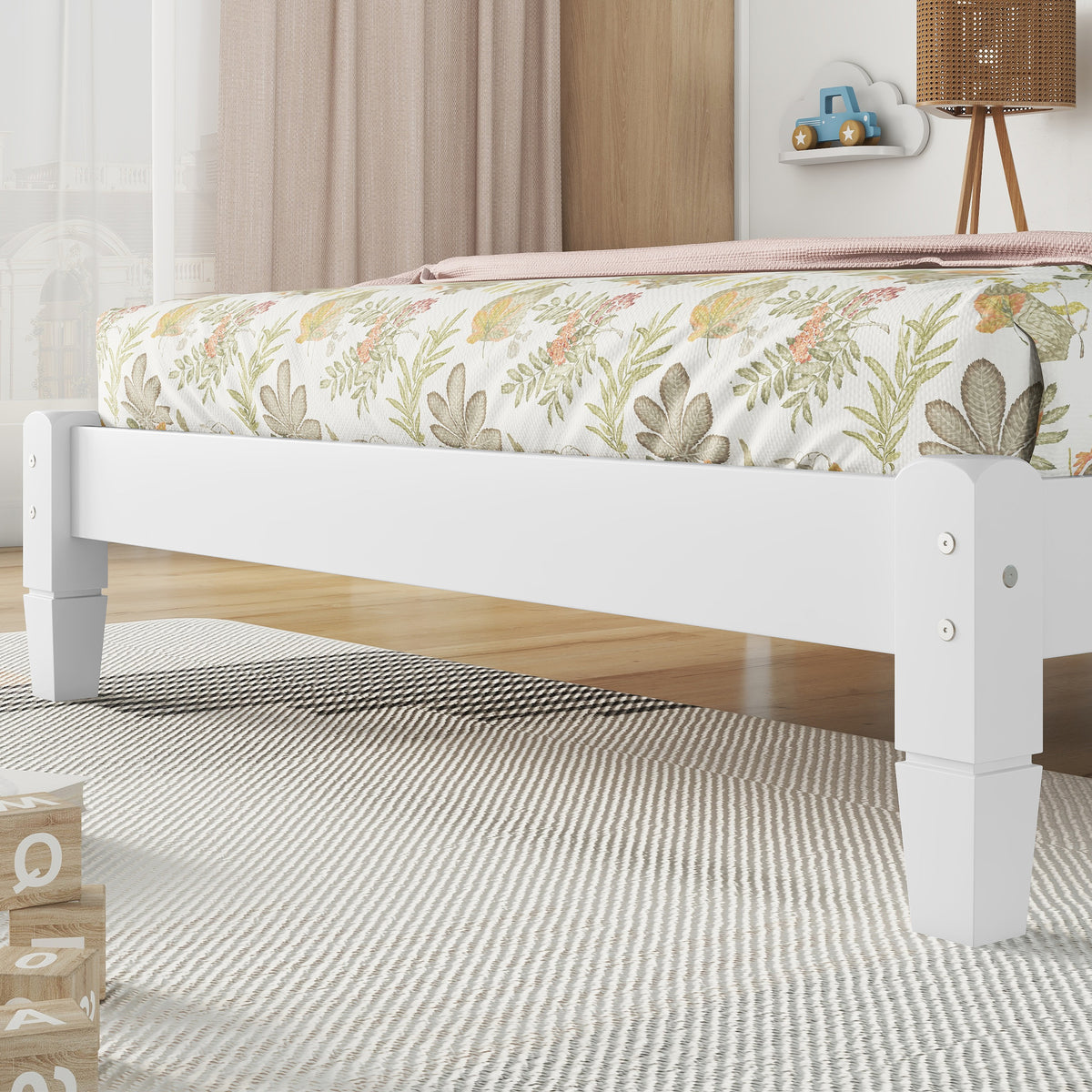 Twin Upholstered Bed with Button Headboard