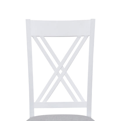 Rustic 5-Piece Dining Set with X-Back Chairs