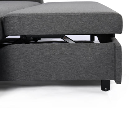 3-in-1 Sleeper Sofa Bed with Pullout Gray