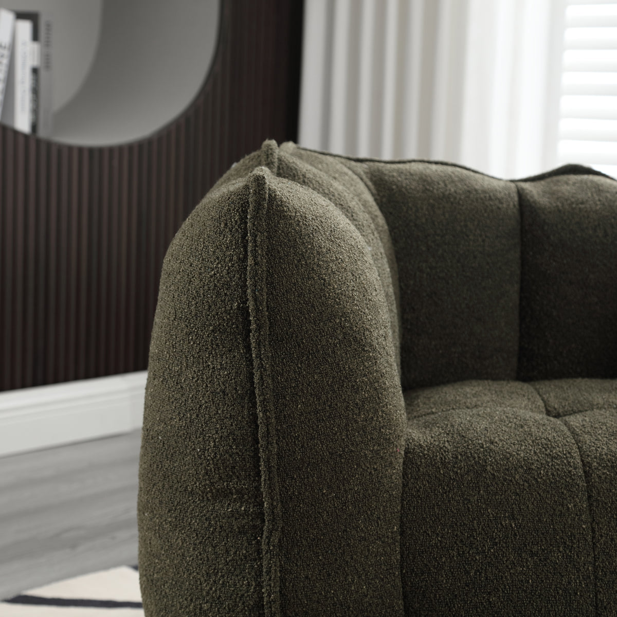 Soft Bean Bag Chair – Gray High-Resilience Foam