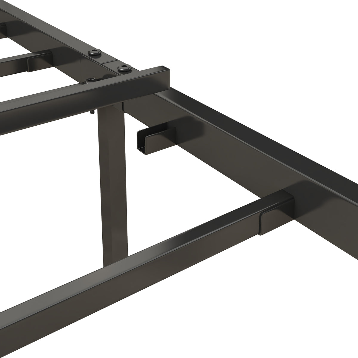 Full Platform Bed with USB Charging Station – Gray