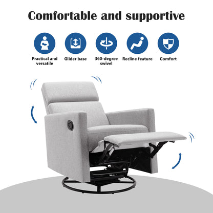 Upholstered Rocker Chair Gray