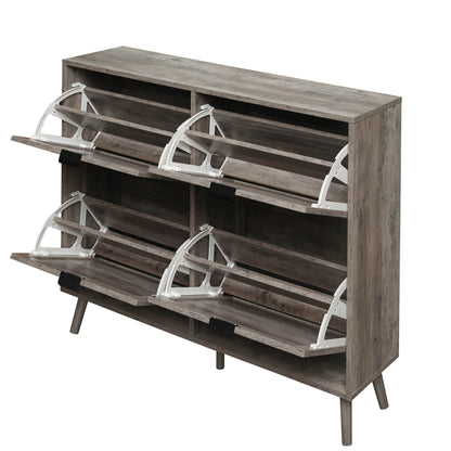 4-Door Entryway Shoe Storage Cabinet White