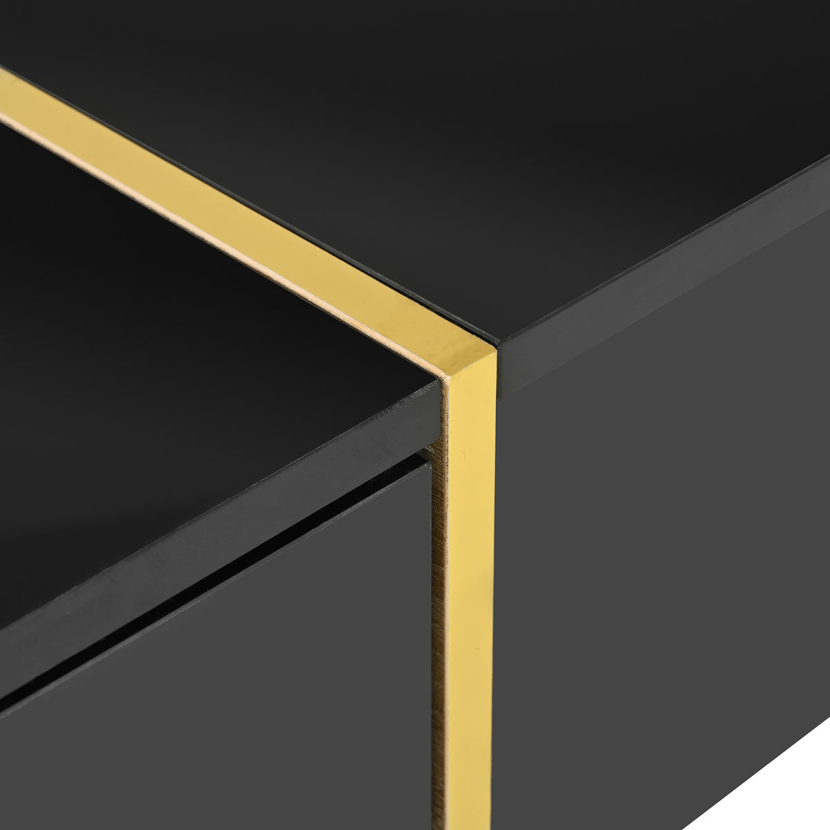 Modern Rectangular Sofa Table Black