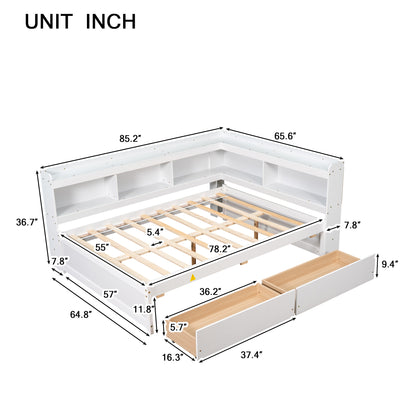 Full Storage Bed White
