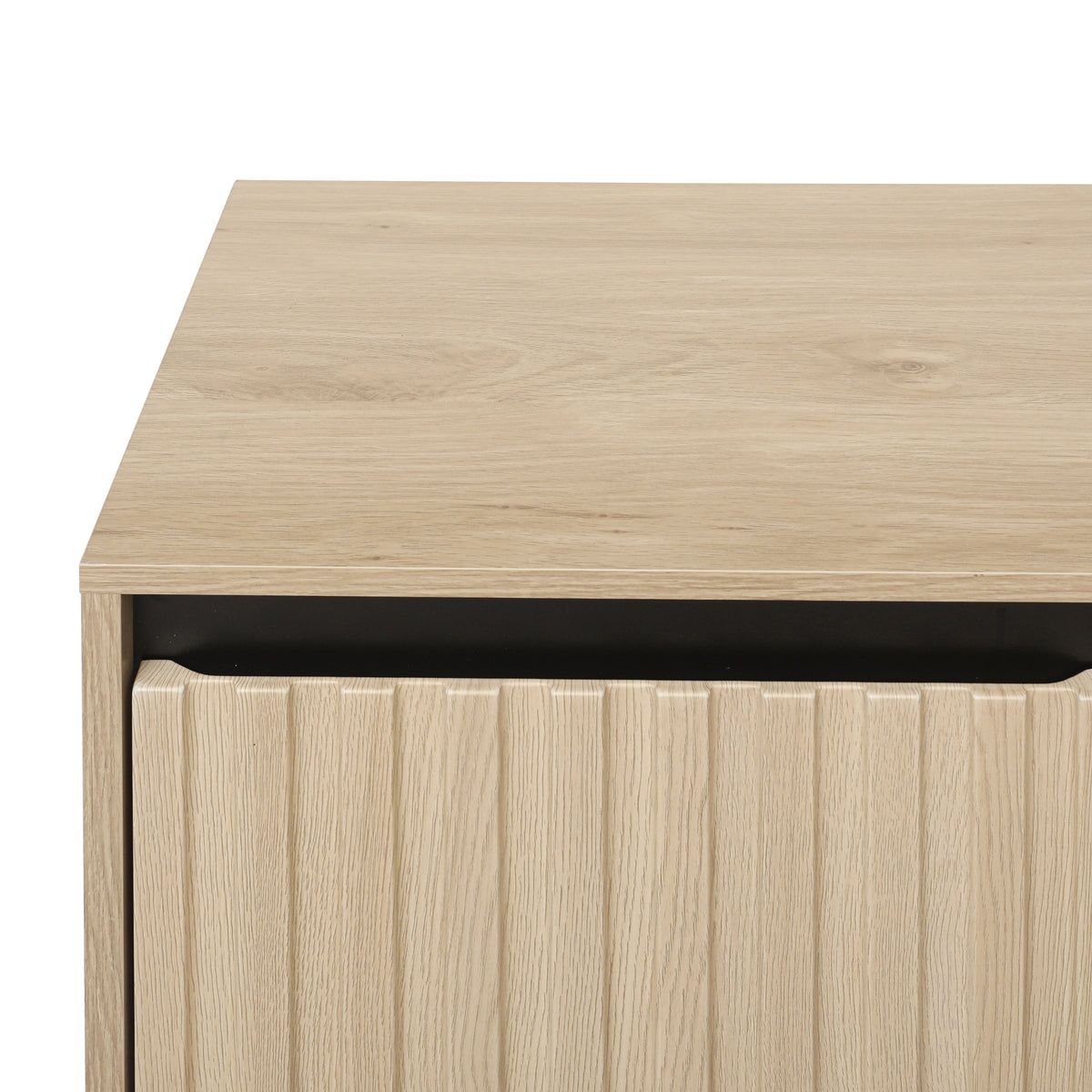 Engraved 3-Door Sideboard Cabinet with LED Lighting