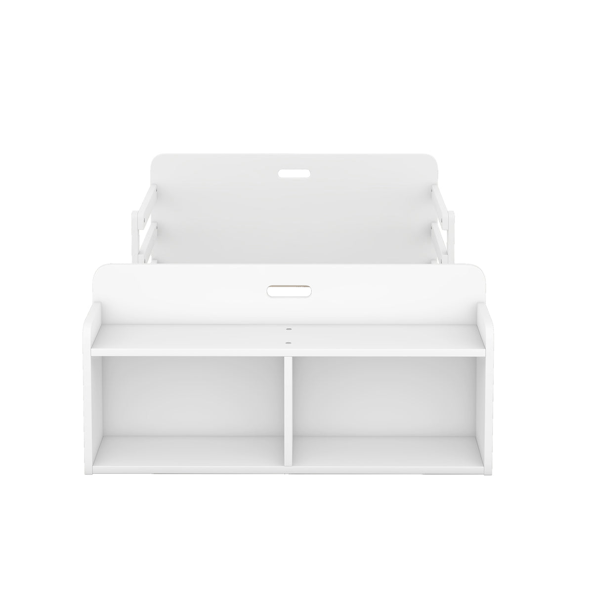 Twin Floor Bed with Guardrail White