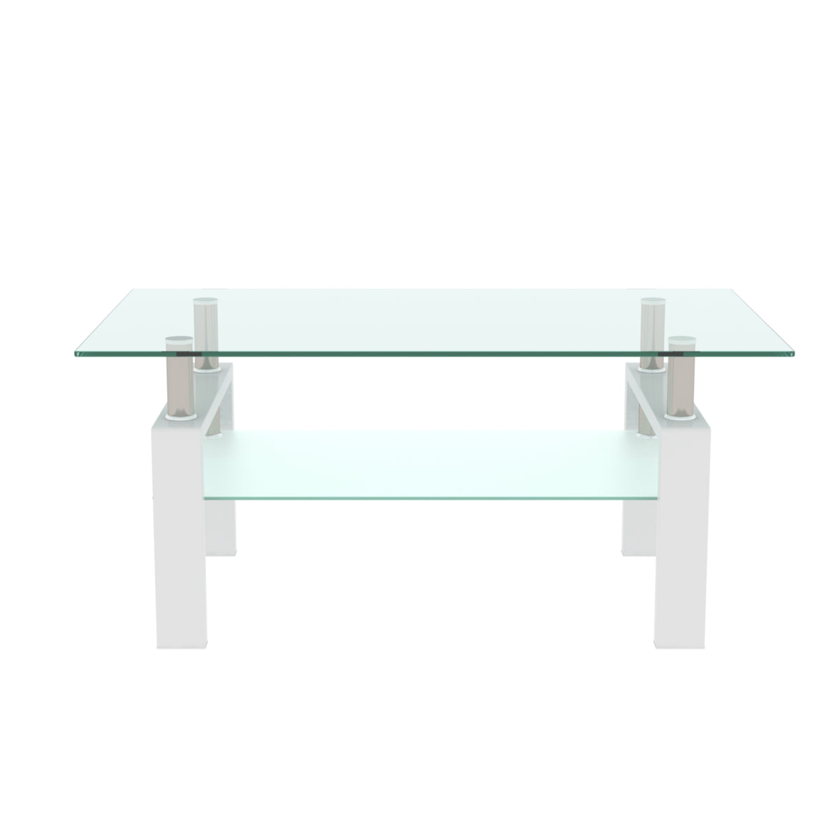 White Glass Coffee Table – Modern Centerpiece