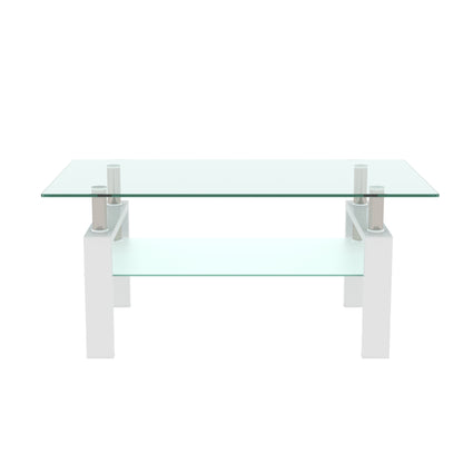 White Glass Coffee Table – Modern Centerpiece