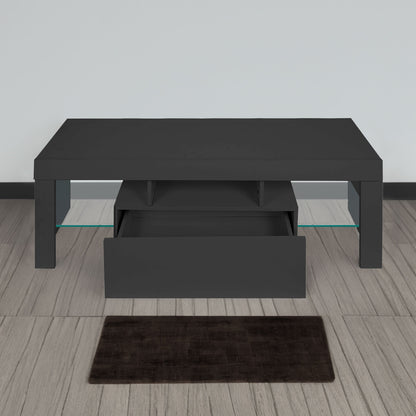 Modern TV Console with LED Storage Gray