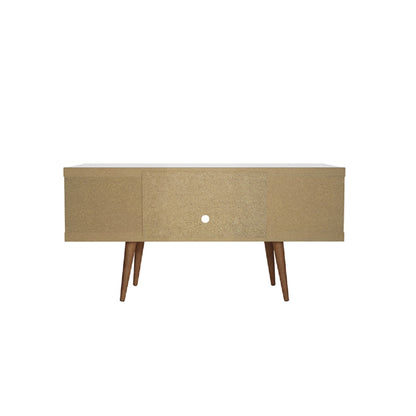 Eureka Modern 53.14" TV Stand with 4 Shelves - White