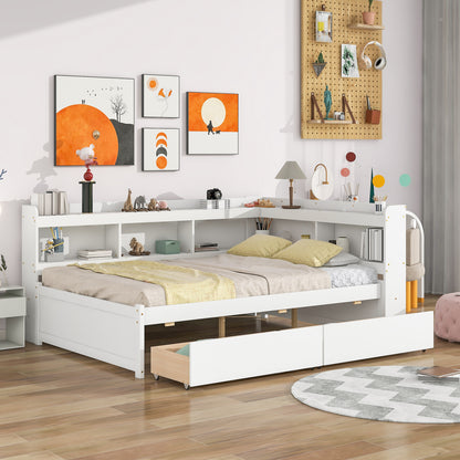 Full Storage Bed White