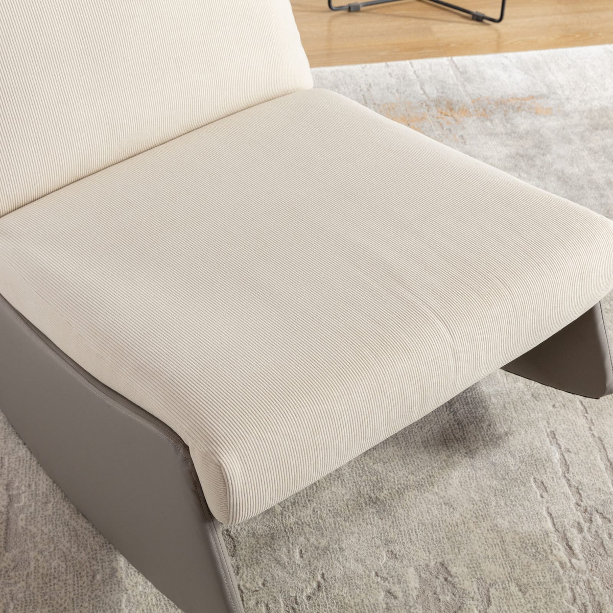 Modern Recliner Chair with Footrest Gray