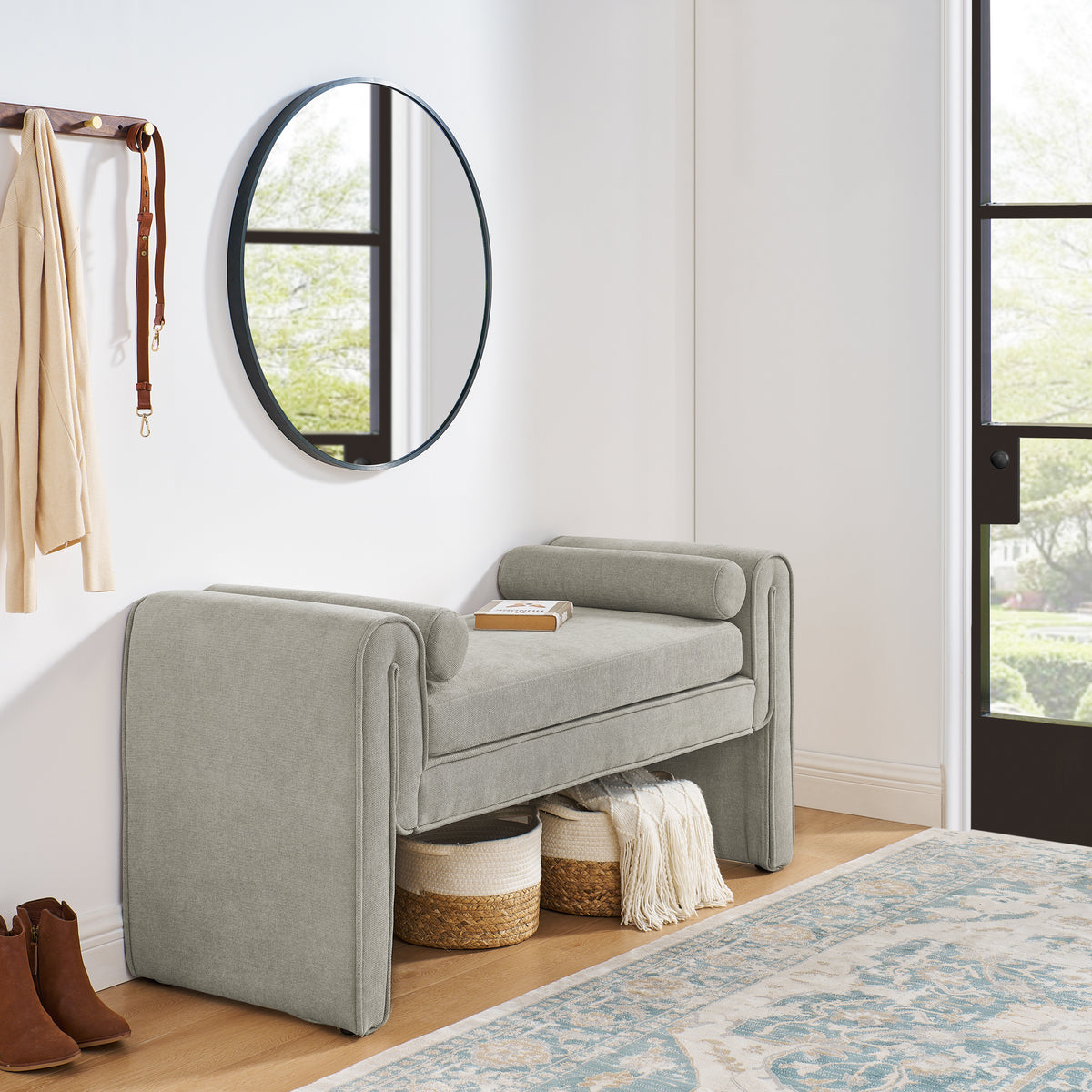 Bedroom Storage Island Cabinet Gray