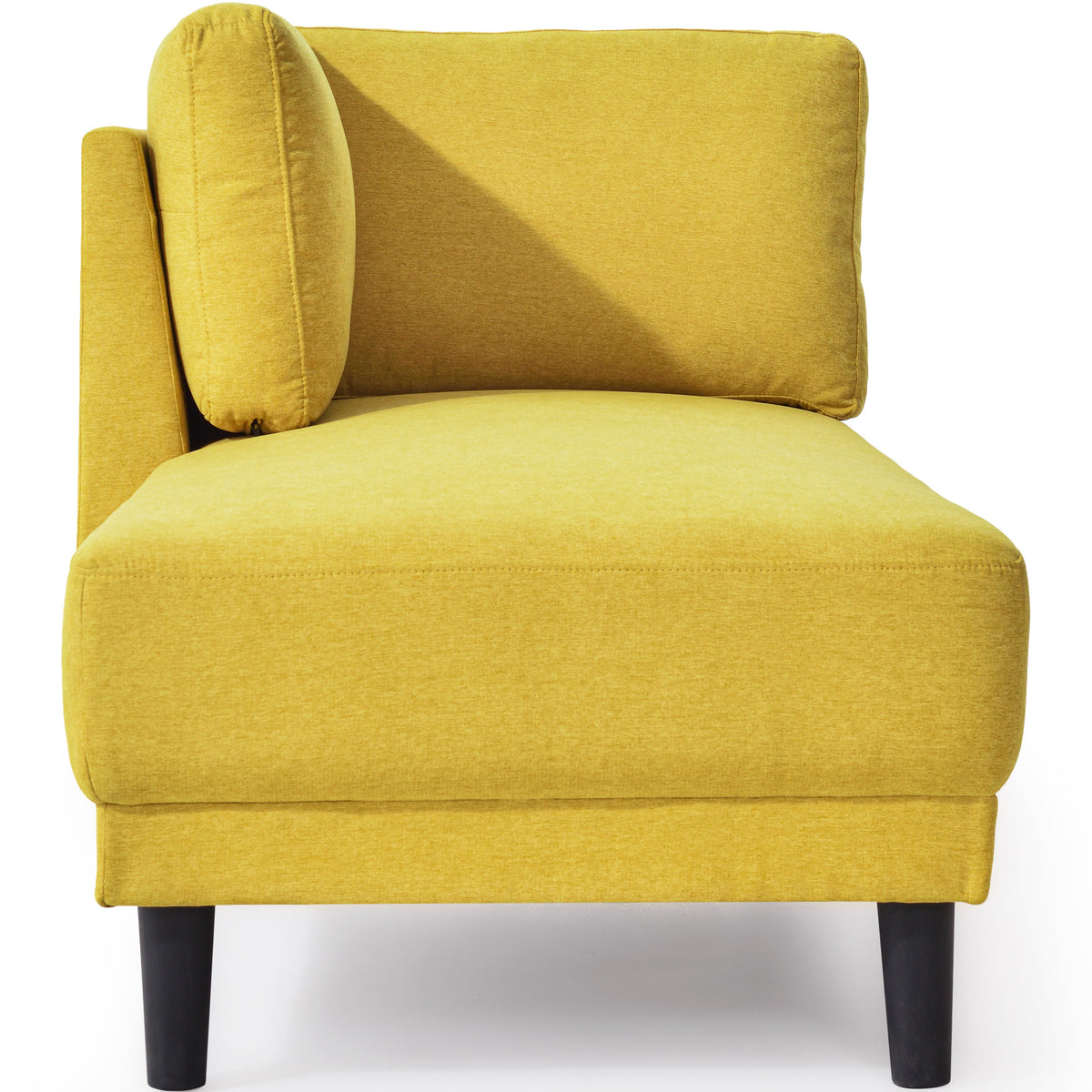 Mid-Century Fabric Chaise Lounge Beige