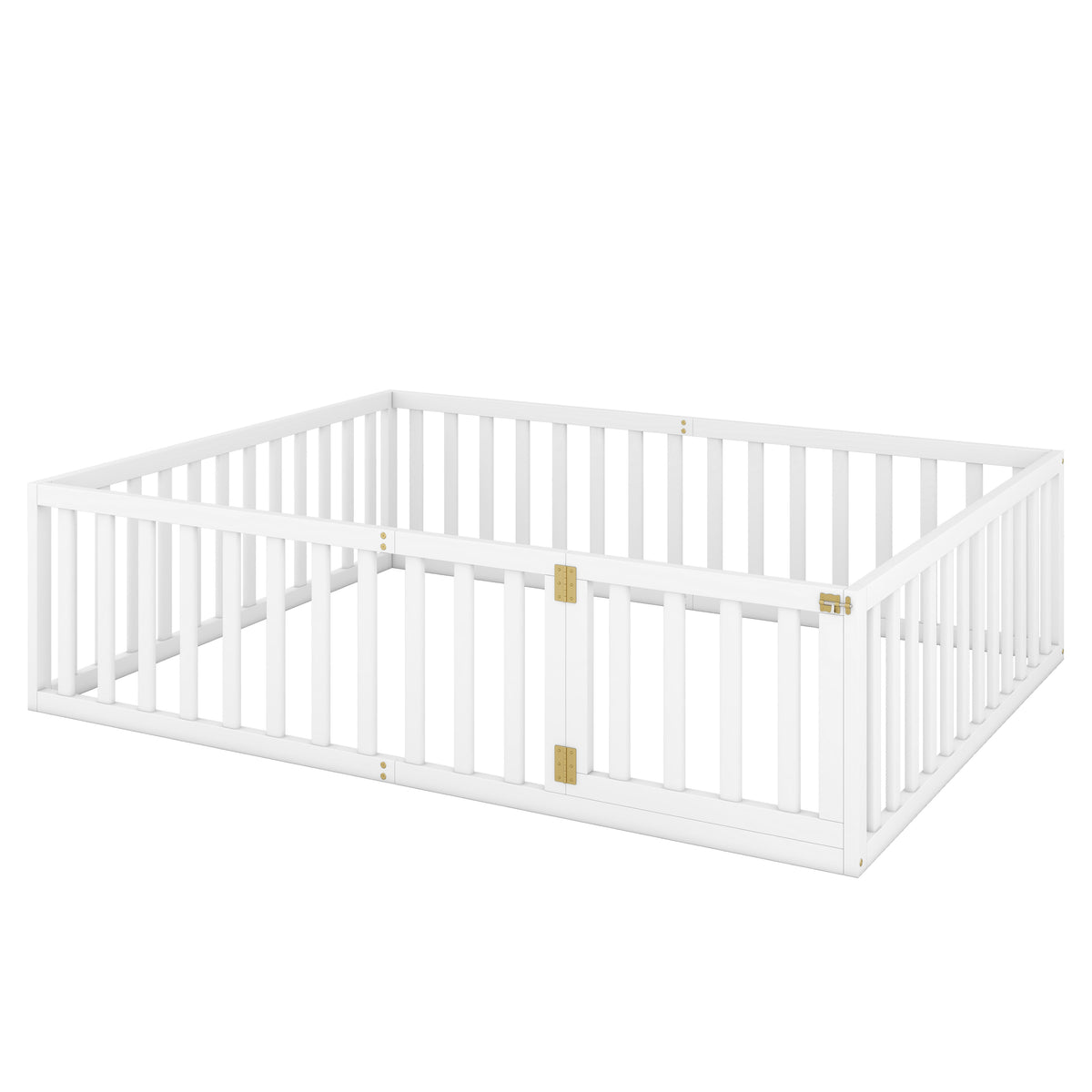 Queen Floor Bed White