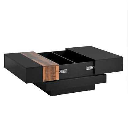 On-Trans Gloss Coffee Table with LED Base