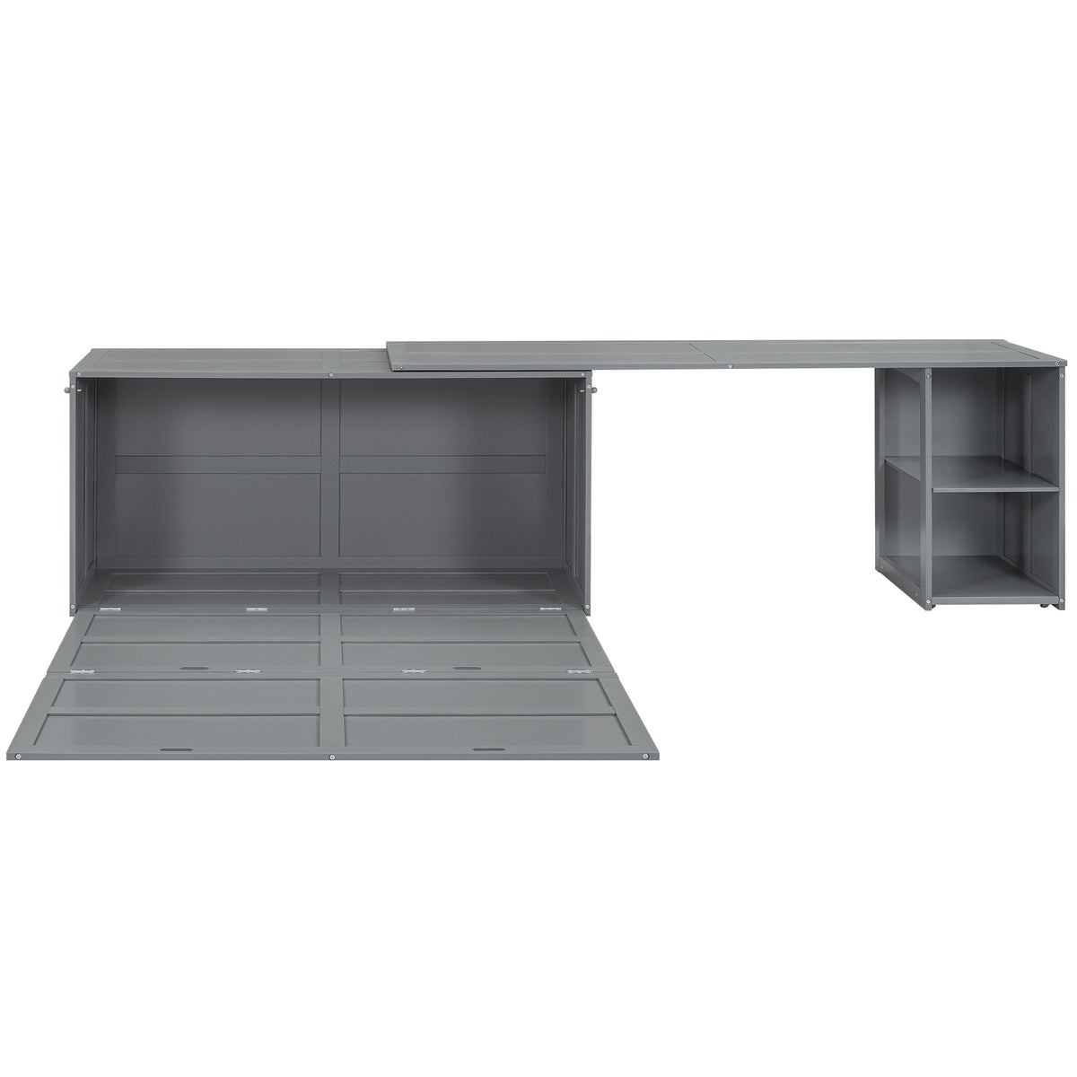 Queen Murphy Bed with Rotating Base Gray