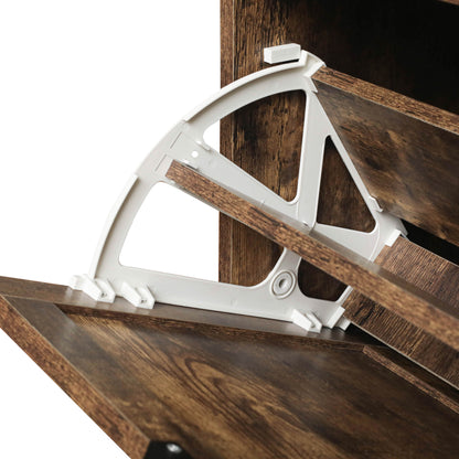4-Door Freestanding Shoe Cabinet with Storage Shelves