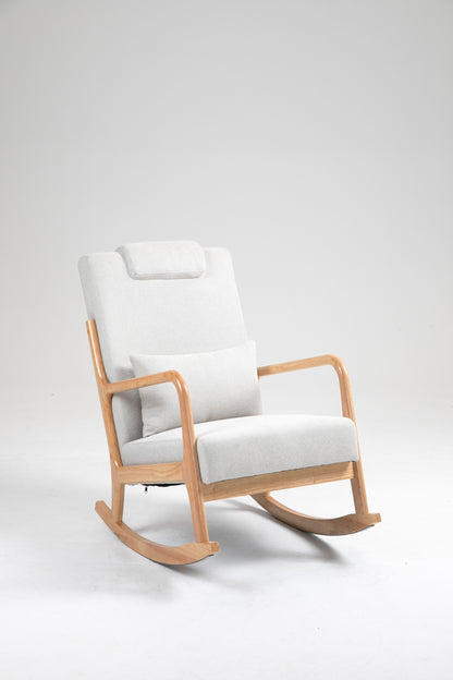 Upholstered Rocking Chair Beige