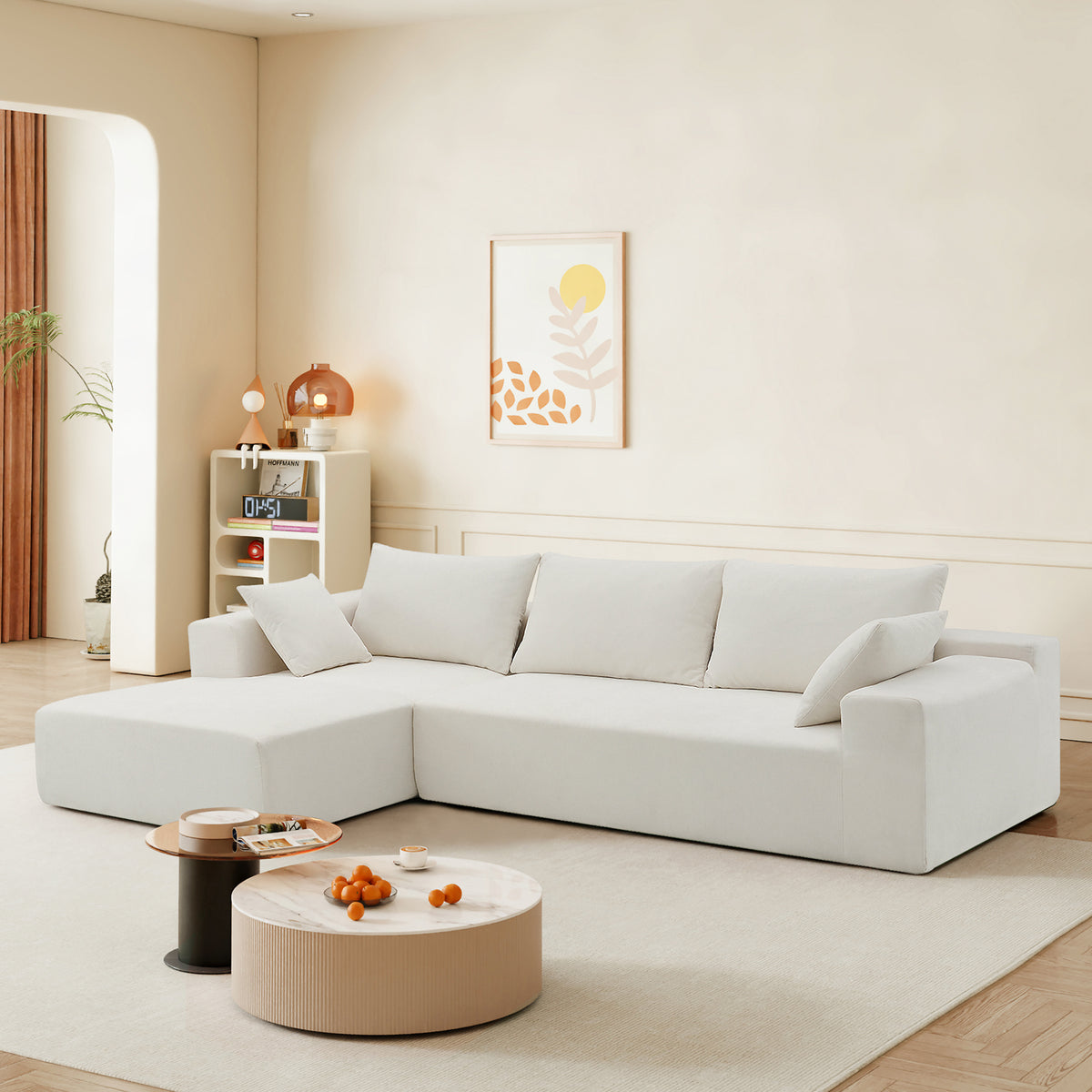 Modular Sectional Sofa – White Linen
