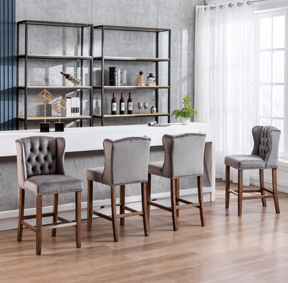 A&A Upholstered Bar Stools Set of 2