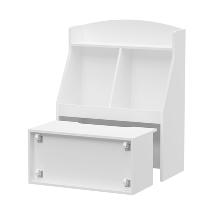 Rolling Book Display Shelf – White Children’s Library Piece