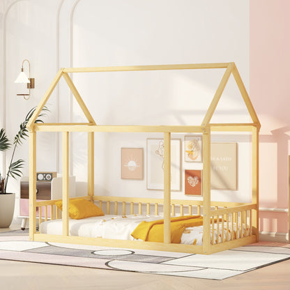 Twin Floor Bed Natural