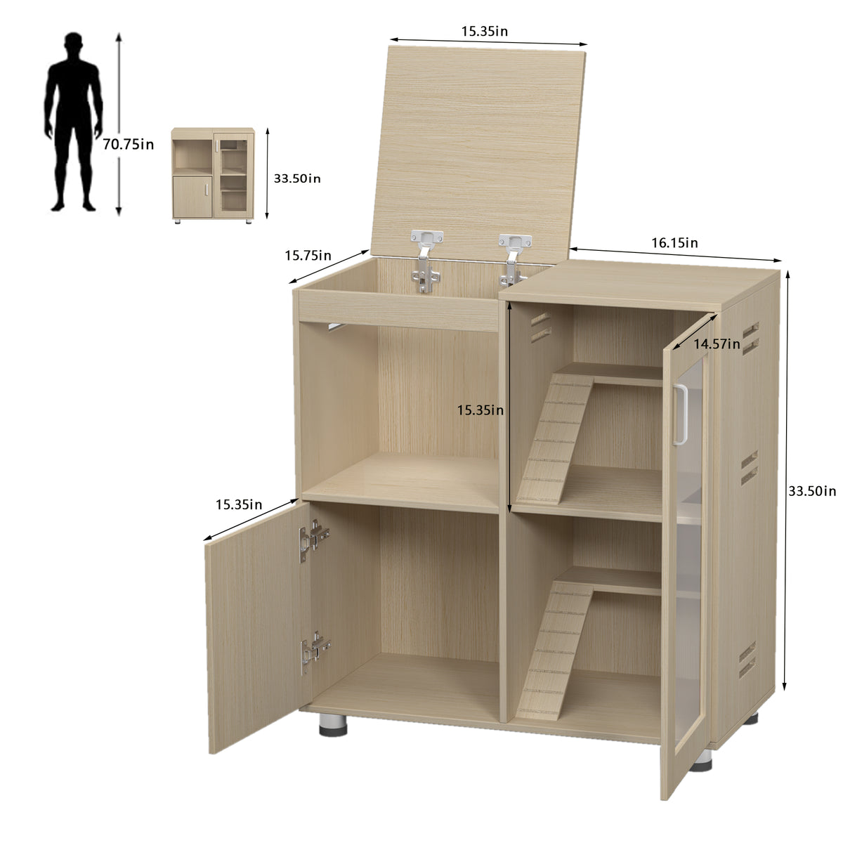 4-Layer Small Animal Cage with Top Opening Door