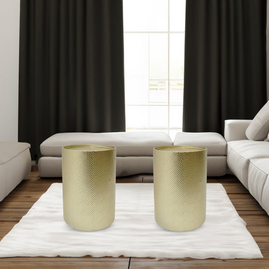 Metal Side Table with Storage Shelf