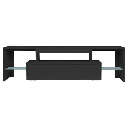 LED TV Stand with Storage White