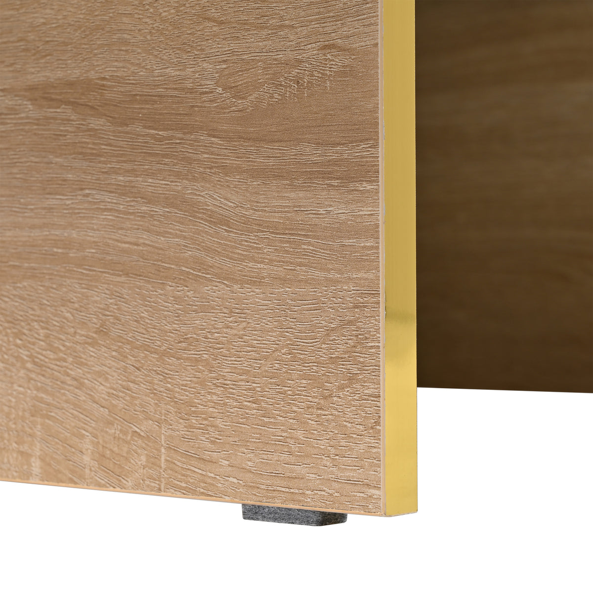 Multifunctional Table with Drawers Gold Finish