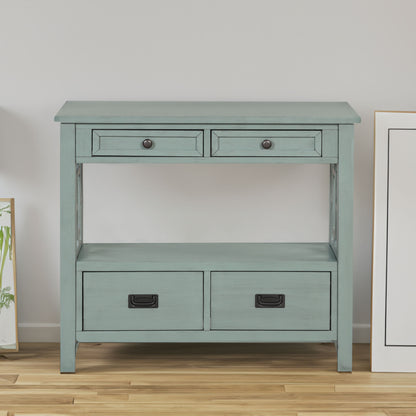 Farmhouse Console Table Blue