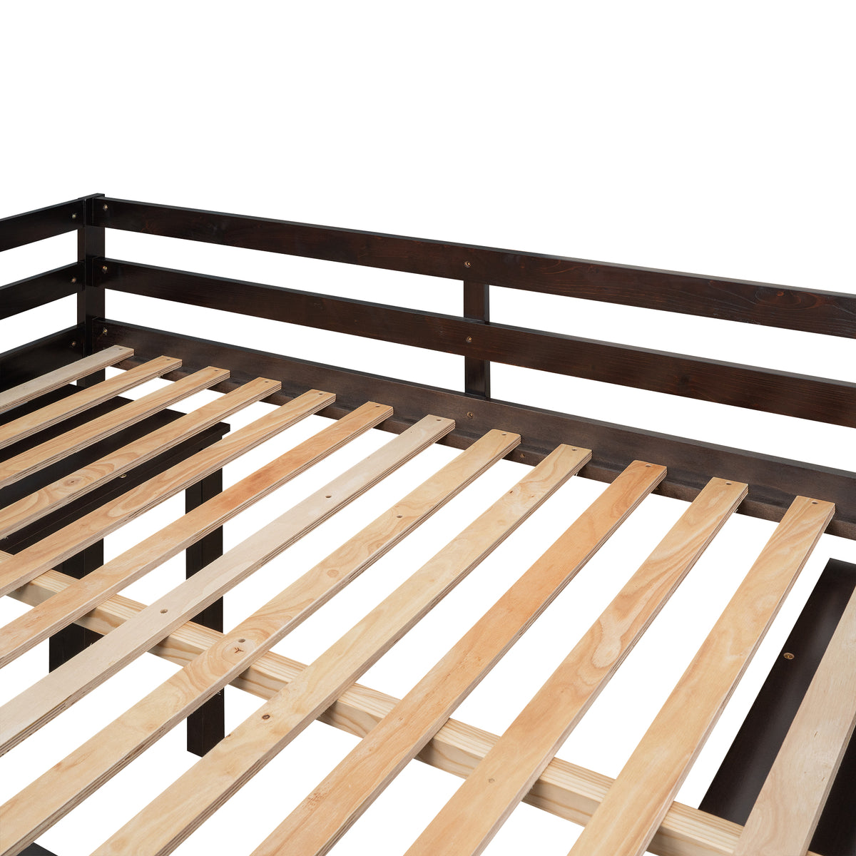 Full Loft Bed with Cabinet Espresso