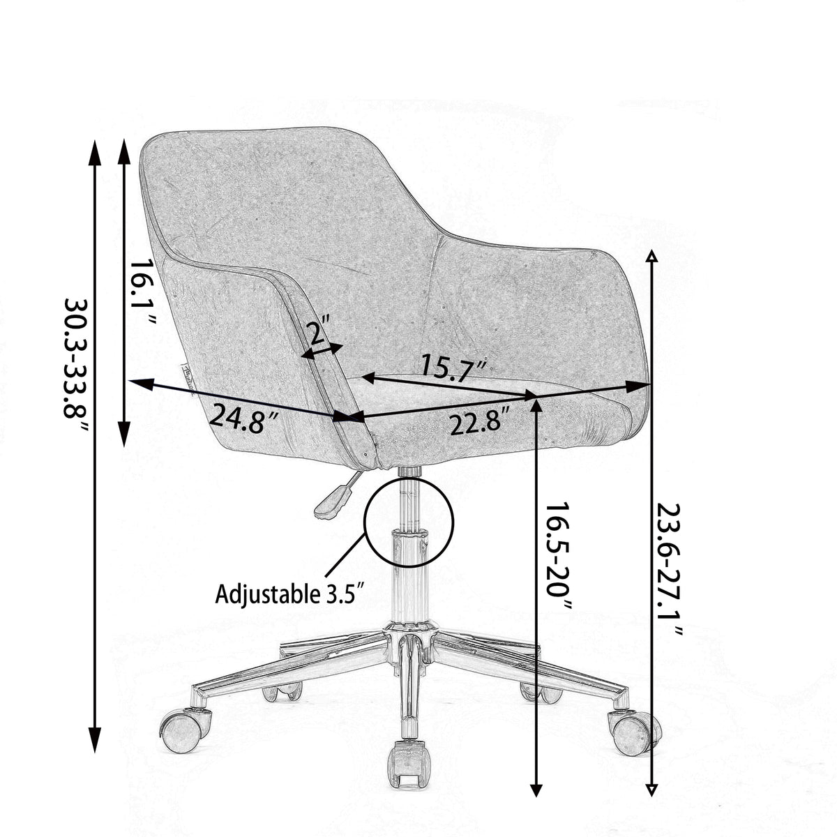 Velvet Executive Swivel Office Chair – Coffee Brown